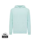 Hanorac cu gluga, Unisex, 2502E10234, iqoniq, Bumbac, Albastru mint, L