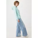 Hanorac cu gluga, Unisex, 2502E10238, iqoniq, Bumbac, Albastru mint, XS