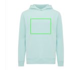 Hanorac cu gluga, Unisex, 2502E10240, iqoniq, Bumbac, Albastru mint, XXS