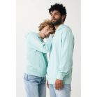 Hanorac cu gluga, Unisex, 2502E10240, iqoniq, Bumbac, Albastru mint, XXS
