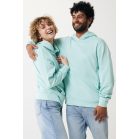 Hanorac cu gluga, Unisex, 2502E10240, iqoniq, Bumbac, Albastru mint, XXS