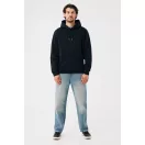 Hanorac cu gluga, iqoniq, 2610E15761, Unisex, Bumbac, Negru, L