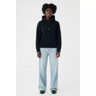   Hanorac cu gluga, iqoniq, 2610E15766, Unisex, Bumbac, Negru, XXL