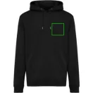 Hanorac cu gluga, iqoniq, 2610E15767, Unisex, Bumbac, Negru, XXS