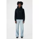 Hanorac cu gluga, iqoniq, 2610E15767, Unisex, Bumbac, Negru, XXS
