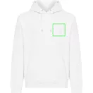 Hanorac cu gluga, iqoniq, 2610E15877, Unisex, Bumbac, Alb, XS
