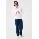 Hanorac cu gluga, iqoniq, 2610E15879, Unisex, Bumbac, Alb, XXS