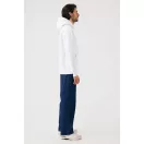Hanorac cu gluga, iqoniq, 2610E15879, Unisex, Bumbac, Alb, XXS