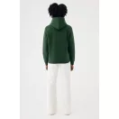 Hanorac cu gluga, iqoniq, 2610E15785, Unisex, Bumbac, Verde Forest, L