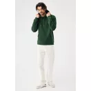 Hanorac cu gluga, iqoniq, 2610E15789, Unisex, Bumbac, Verde Forest, XS