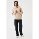 Hanorac cu gluga, iqoniq, 2610E15778, Unisex, Bumbac, Bej Dessert, M