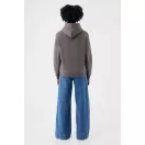 Hanorac cu gluga, iqoniq, 2610E15755, Unisex, Bumbac, Gri Anthracite, XS