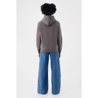   Hanorac cu gluga, iqoniq, 2610E15756, Unisex, Bumbac, Gri Anthracite, XXL