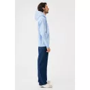 Hanorac cu gluga, iqoniq, 2610E15900, Unisex, Bumbac, Albastru Sky, XL