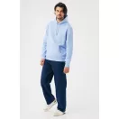 Hanorac cu gluga, iqoniq, 2610E15902, Unisex, Bumbac, Albastru Sky, XXL