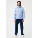 Hanorac cu gluga, iqoniq, 2610E15902, Unisex, Bumbac, Albastru Sky, XXL