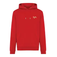   Hanorac cu gluga, iqoniq, 2610E15882, Unisex, Bumbac, Rosu, M