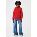 Hanorac cu gluga, iqoniq, 2610E15885, Unisex, Bumbac, Rosu, XS