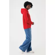   Hanorac cu gluga, iqoniq, 2610E15885, Unisex, Bumbac, Rosu, XS
