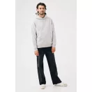Hanorac cu gluga, iqoniq, 2610E15826, Unisex, Bumbac, Gri Light, 5XL
