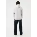 Hanorac cu gluga, iqoniq, 2610E15834, Unisex, Bumbac, Gri Light, 3XL