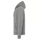 Hanorac cu gluga, iqoniq, 2610E15815, Unisex, Bumbac, Gri Light Heather Anthracite, XXS