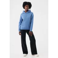   Hanorac cu gluga, iqoniq, 2610E15844, Unisex, Bumbac, Albastru Moon, M