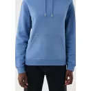 Hanorac cu gluga, iqoniq, 2610E15844, Unisex, Bumbac, Albastru Moon, M