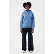  Hanorac cu gluga, iqoniq, 2610E15849, Unisex, Bumbac, Albastru Moon, XXS
