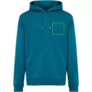 Hanorac cu gluga, iqoniq, 2610E15772, Unisex, Bumbac, Albastru Dark Teal, XL