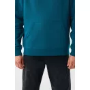 Hanorac cu gluga, iqoniq, 2610E15773, Unisex, Bumbac, Albastru Dark Teal, XS