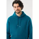 Hanorac cu gluga, iqoniq, 2610E15774, Unisex, Bumbac, Albastru Dark Teal, XXL