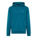 Hanorac cu gluga, iqoniq, 2610E15775, Unisex, Bumbac, Albastru Dark Teal, XXS
