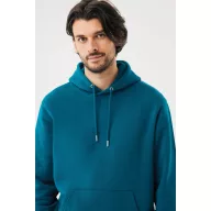  Hanorac cu gluga, iqoniq, 2610E15776, Unisex, Bumbac, Albastru Dark Teal, 3XL