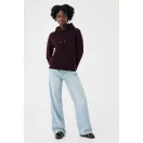 Hanorac cu gluga, iqoniq, 2610E15837, Unisex, Bumbac, Rosu Merlot, S