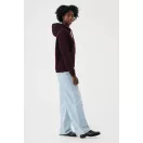 Hanorac cu gluga, iqoniq, 2610E15837, Unisex, Bumbac, Rosu Merlot, S