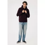   Hanorac cu gluga, iqoniq, 2610E15839, Unisex, Bumbac, Rosu Merlot, XS