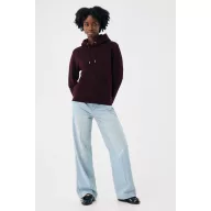   Hanorac cu gluga, iqoniq, 2610E15840, Unisex, Bumbac, Rosu Merlot, XXL