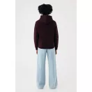 Hanorac cu gluga, iqoniq, 2610E15840, Unisex, Bumbac, Rosu Merlot, XXL