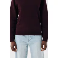  Hanorac cu gluga, iqoniq, 2610E15841, Unisex, Bumbac, Rosu Merlot, XXS