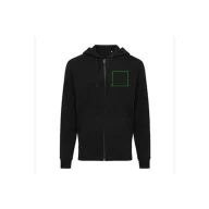   Hanorac cu gluga, Unisex, iqoniq, 2401E13801, Bumbac, Negru, 4XL