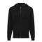 Hanorac cu gluga, casual, Unisex, iqoniq, 2410E18289, Bumbac, Negru, XXS