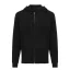 Hanorac cu gluga, casual, Unisex, iqoniq, 2410E18289, Bumbac, Negru, XXS