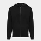 Hanorac cu gluga, casual, Unisex, iqoniq, 2410E18289, Bumbac, Negru, XXS
