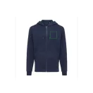 Hanorac cu gluga, Unisex, iqoniq, 2401E13810, Bumbac, Albastru navy, 4XL