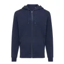 Hanorac cu gluga, casual, Unisex, iqoniq, 2410E18307, Bumbac, Albastru navy, XXS