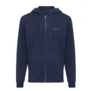Hanorac cu gluga, casual, Unisex, iqoniq, 2410E18307, Bumbac, Albastru navy, XXS