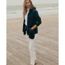 Hanorac cu gluga, casual, Unisex, iqoniq, 2410E18307, Bumbac, Albastru navy, XXS