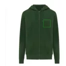 Hanorac cu gluga, casual, Unisex, iqoniq, 2410E18300, Bumbac, Verde forest, S