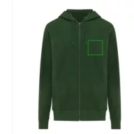   Hanorac cu gluga, casual, Unisex, iqoniq, 2410E18305, Bumbac, Verde forest, 3XL